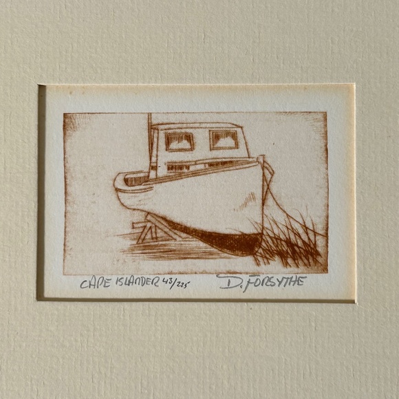 Limited Edition Matted Lithograph Print "Cape Islander" 43/225 By Doug Forsythe - Picture 1 of 3